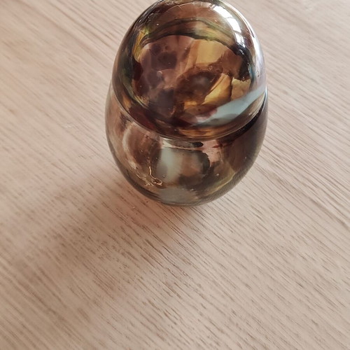 Αντίκα χειροποίητο διακοσμητικό βάζο jar από φυσητό γυαλί σαν καινούργιο