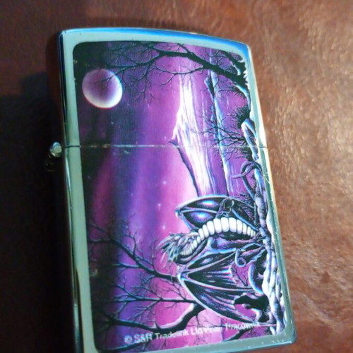 Zippo lighter used with dragon scene