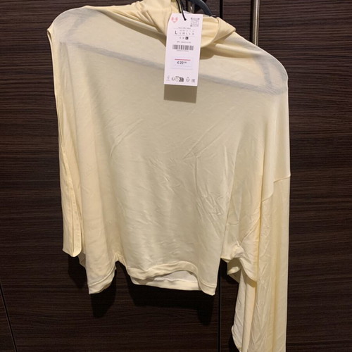 Zara Asymmetric Top new, yellow, size L