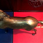  Παλιά Αντίκα χειροποίητο επιδαπέδιο  μεγάλο άγαλμα αλόγου μπρούτζινο μασίφ πολύ βαρύ κομμάτι