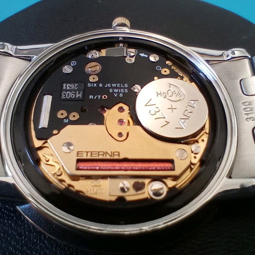Eterna 3100 men's watch like new, steel and 18k gold plated
