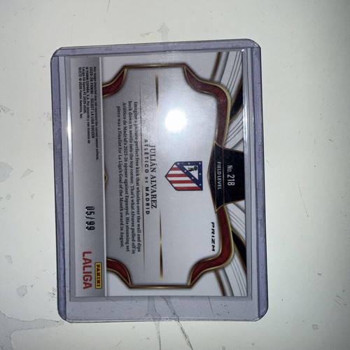 Panini Select La Liga Field Level Julián Alvarez Prizm card like new #218 05/99