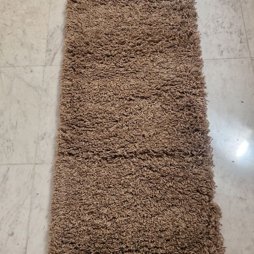 Shaggy rugs, like new, set of 2 brown runners 60x160 cm
