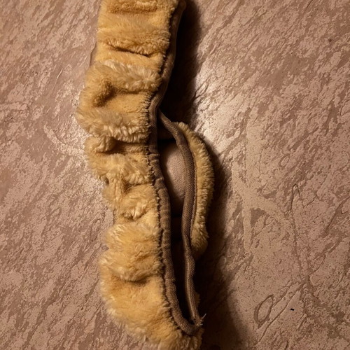 Winter car steering wheel cover fur, new vanilla beige
