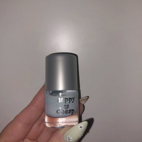 Nail polish pastel blue used