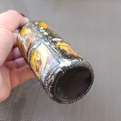 Holy Water Glass Bottle with Religious Icon Images