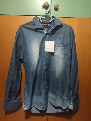 Denim shirt new, size M, blue