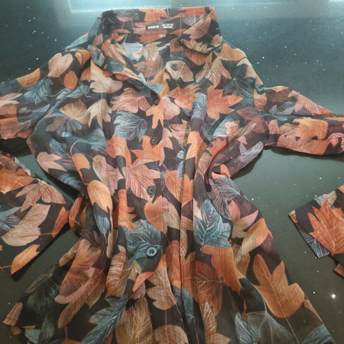 Shein women's shirt like new, black and brown, summer airy
