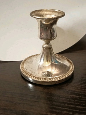 Επάργυρο κηροπήγιο μεταχειρισμένο, ύψος 8,5cm