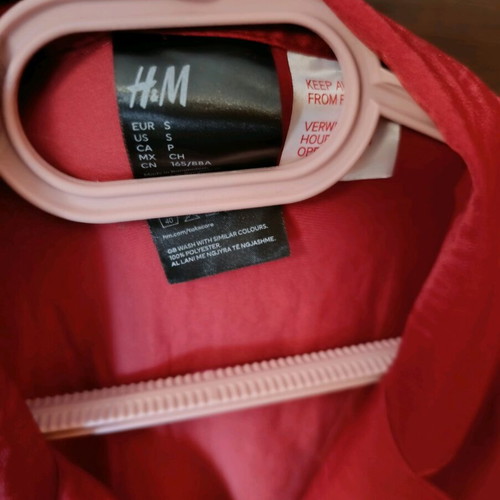 H&M satin pajamas new, red burgundy size S