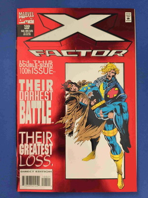 X-Factor #100 Double Size comic book used, foil embossed cover