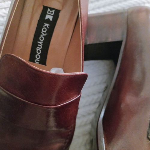 Kalogirou leather women's shoes like new, brown pumps size 37.5
