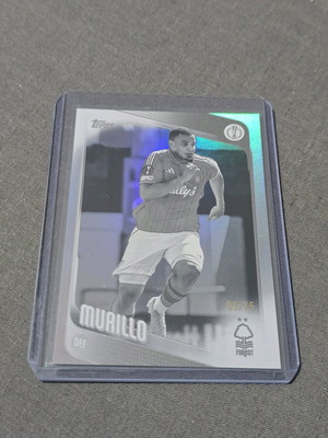 Murillo Raindrop 5/75 Black & White Nottingham Forest Topps Flagship UCC 2026 card like new