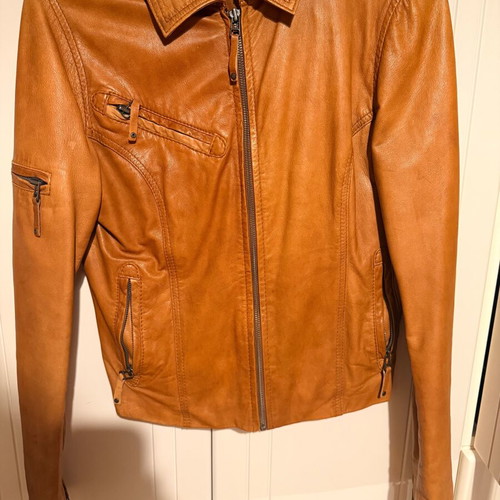 Leather BSB jacket used, brown, size L
