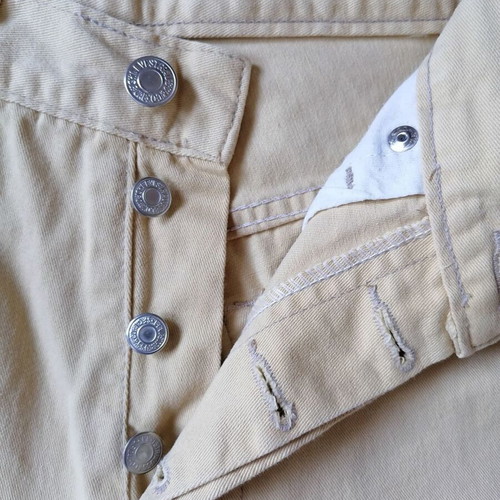 Levi's 501 men's vintage jeans W30L34 like new, light yellow