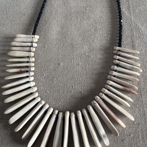 Sharra Pagano necklace like new with tourmaline and bone