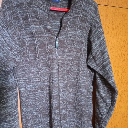 Knitted men's cardigan like new, brown, sizes M and L