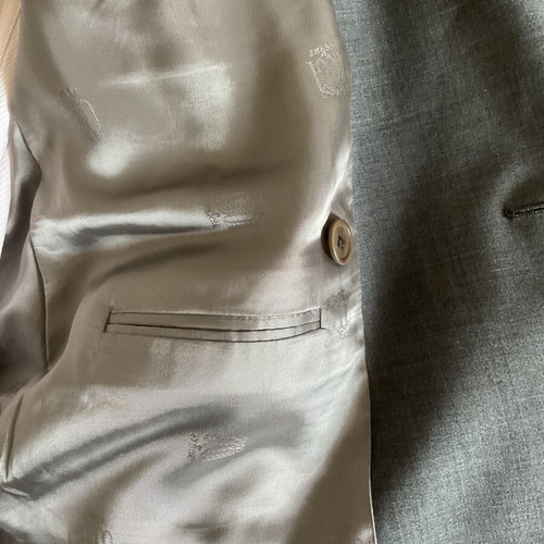 Studio 0001 by Gianfranco Ferré double-breasted suit, gray, size M