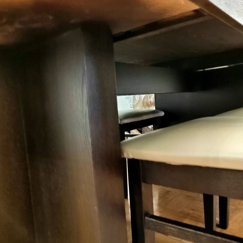 Handmade dining set like new oak wood with metal details