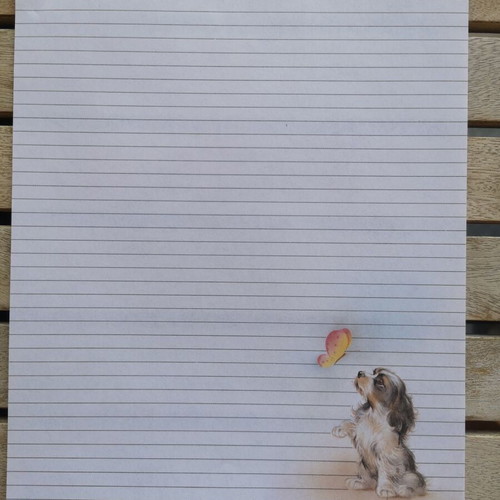 Letter paper with puppy like new