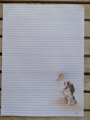Letter paper with puppy like new