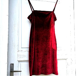 Βελουτέ Φόρεμα Κοκκινο