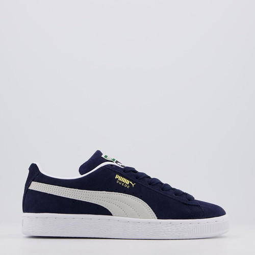 Puma men's sneakers in natural suede, size 41, navy and beige