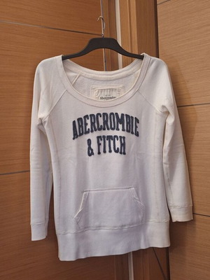 Φούτερ Abercrombie & Fitch Large Off-Shoulder σαν καινούργιο, εκρού/λευκό