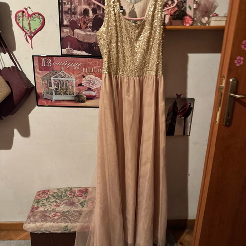 Champagne dress gold like new, Zic Zac, size S