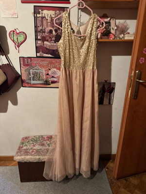 Champagne dress gold like new, Zic Zac, size S