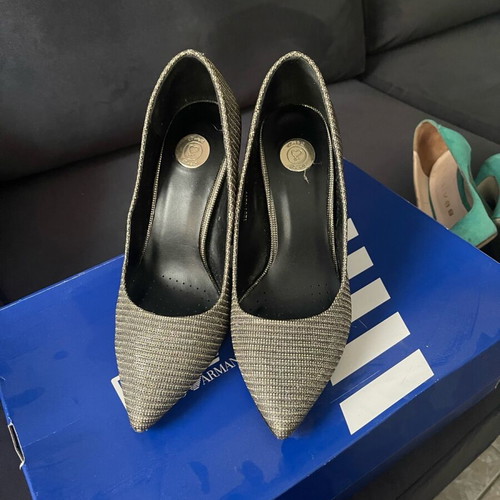 Axel silver glitter pumps size 38 like new