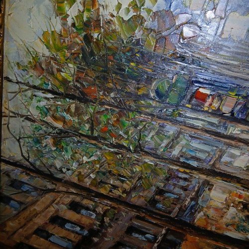 Embossed painting like new, signed by unknown artist