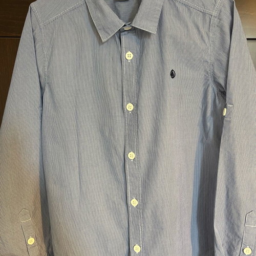 Petit Bateau Kids Dress Shirt new, blue, size 140 cm