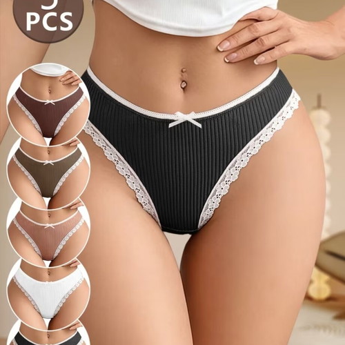 Women's lingerie new, set of 5 pieces, size large, multicolor