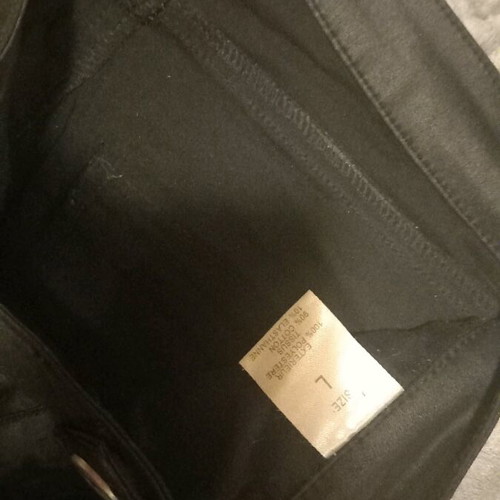 Leather women's pants black like new, size L