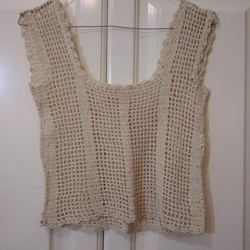 Knitted women's tops pack of 2, handmade, new, beige and brown