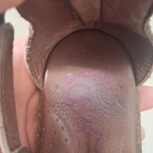 Crocodilino children's sandals size 28 used, brown leather, comfortable