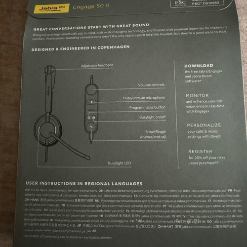 Jabra Enlarge 50II corded professional headset