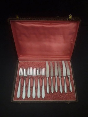 Hackwerke Rostfrei cutlery used, vintage German stainless steel