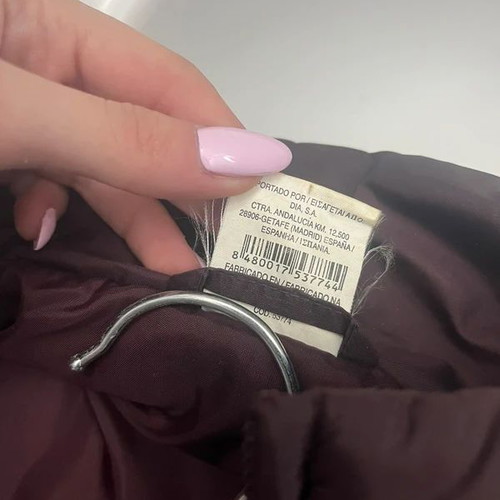 Women's jacket size L like new, eggplant to burgundy color