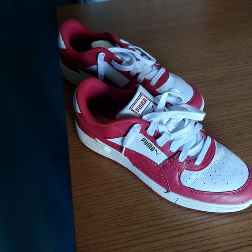 Puma sneakers like new, white and red, size 48