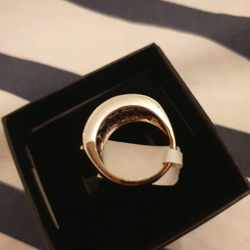 Silver 925 ring new with purple stones