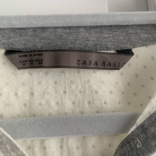 Zara shirt blouse with grey star print like new, size M