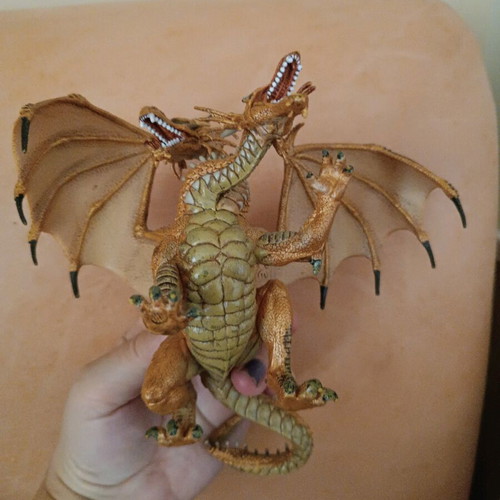 Dragon figure with two heads like new from collection