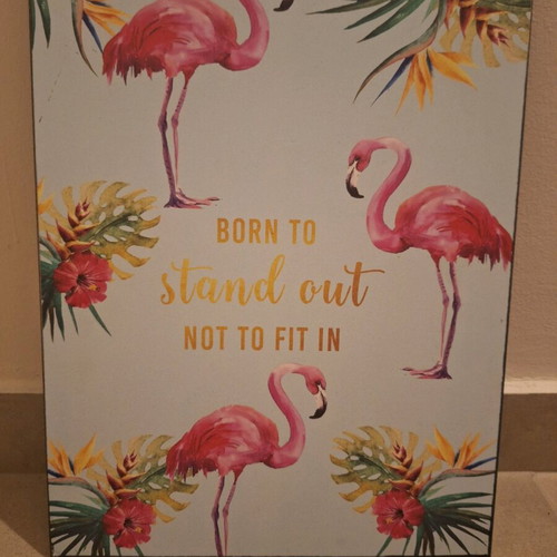 Frame with flamingo