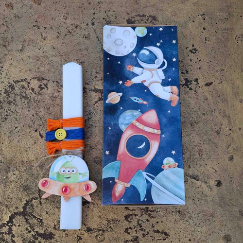 Space Candle handmade with box set