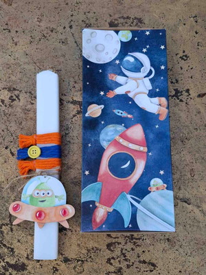 Space Candle handmade with box set