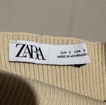 Zara beige backless top, small, sand color