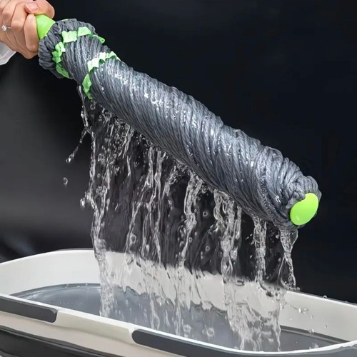 Mop with self-wringing mechanism, new, microfiber, 106.5 cm