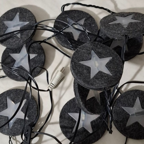 Christmas LED lights 2 separate strings like new, warm light